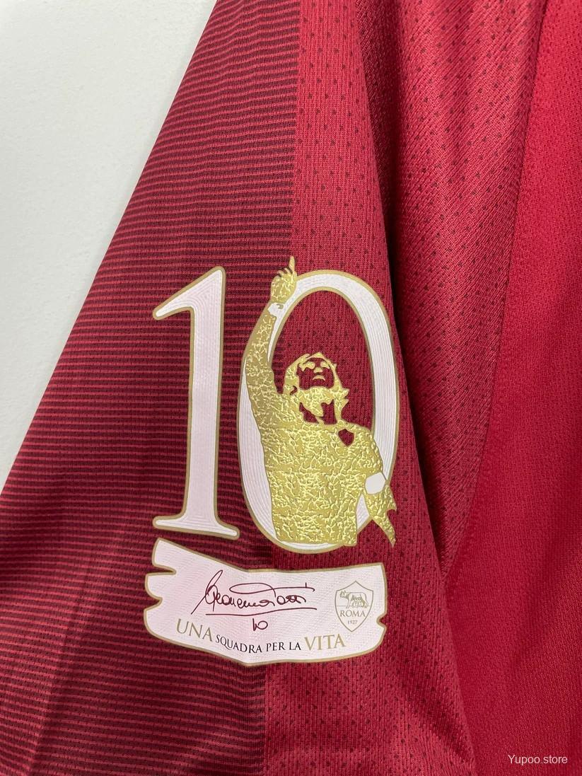 Camiseta Retro AC Roma Tributo a Totti 2017-18 - Fútbol Club Vintage