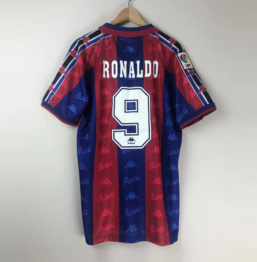 Kappa FC Barcelona Ronaldo 9番シャツ Barcelona 1997 Home football Kappa FC Barcelona Ronaldo 9番シャツ Barcelona 1997 Home football