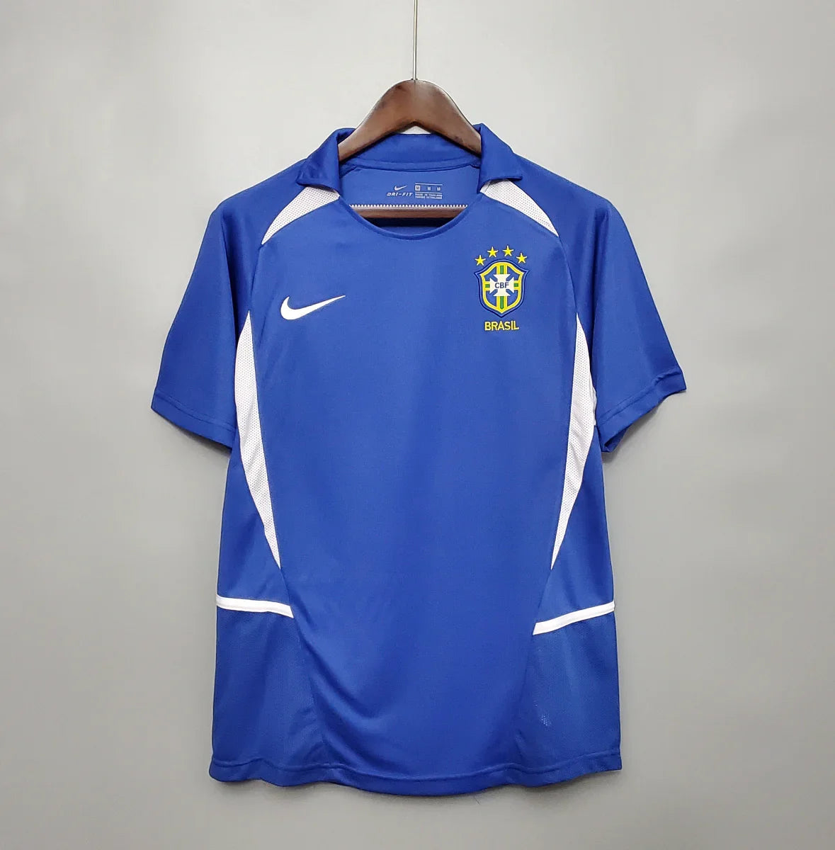 Retro Brazil Blue Jersey 2002 | Ronaldo - World Cup Korea-Japan