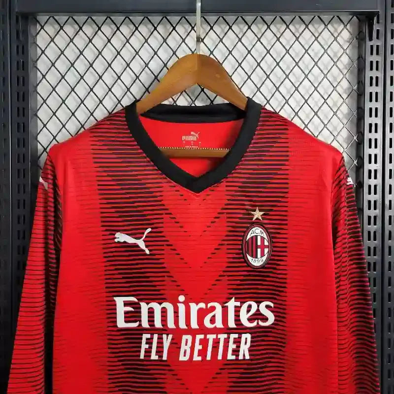 Camiseta Retro AC Milán Manga Larga 2023-24 - Fútbol Club Vintage