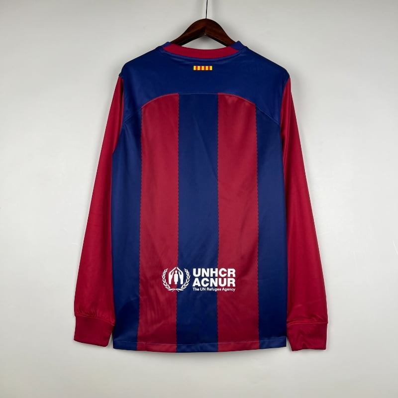 Camiseta Retro FC Barcelona Manga Larga 2023-24