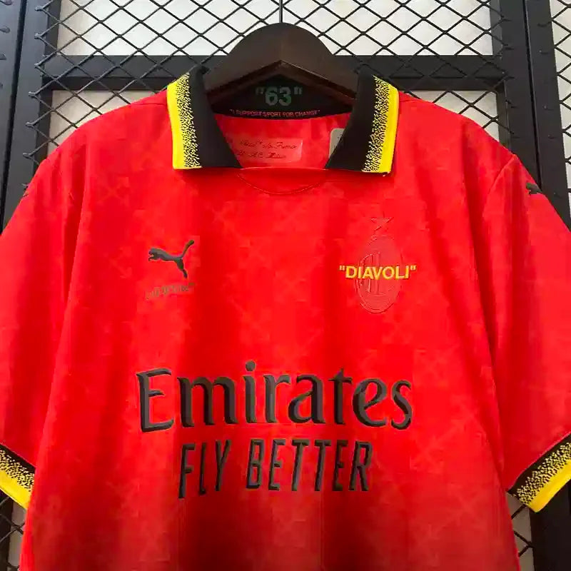 Camiseta Retro AC Milán Edición Especial Rojo y Verde 2025-26 - Fútbol Club Vintage