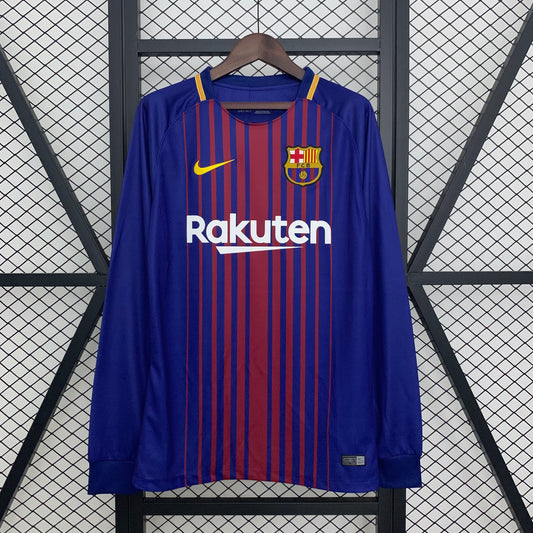 Camiseta Retro FC Barcelona Manga Larga 2017-18