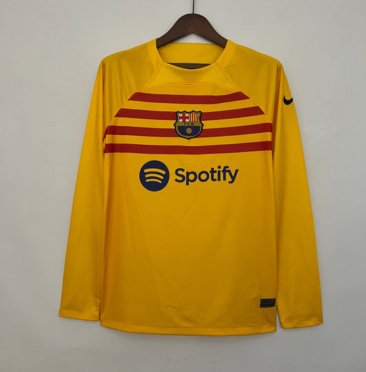 Camiseta Retro FC Barcelona Visitante (4ª) Manga Laraga 2023-24