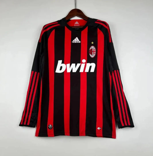 Camiseta Retro AC Milán Manga Larga 2008-09 - Fútbol Club Vintage