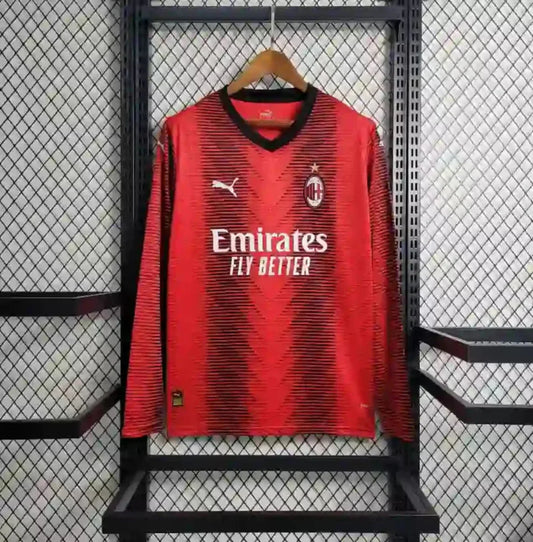 Camiseta Retro AC Milán Manga Larga 2023-24 - Fútbol Club Vintage