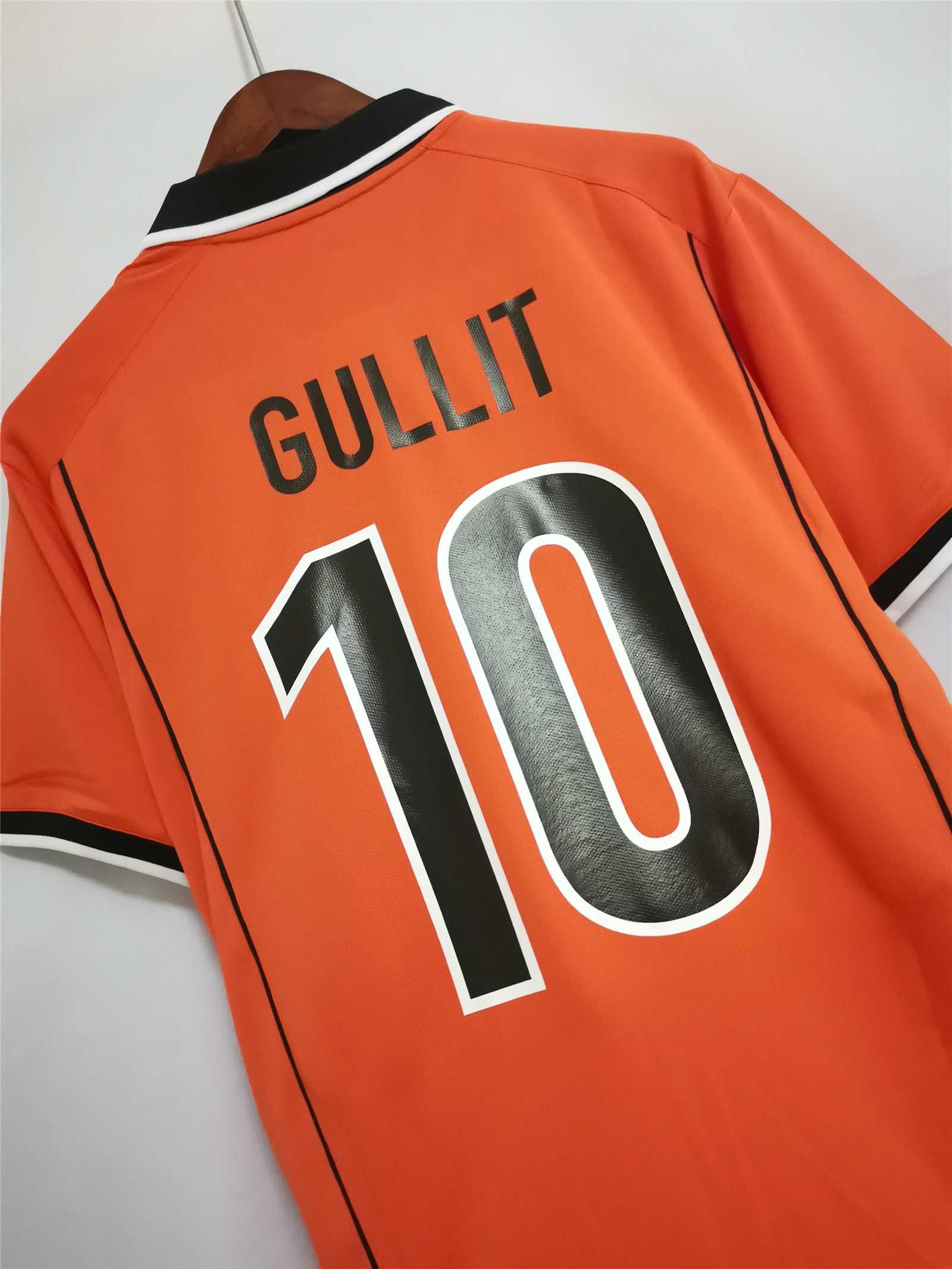Netherlands Gullit 1998 Football Shirt | Nike Retro Orange + Free