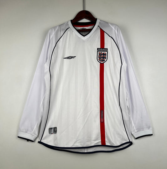 Camiseta Retro Inglaterra Mangas Largas 2002
