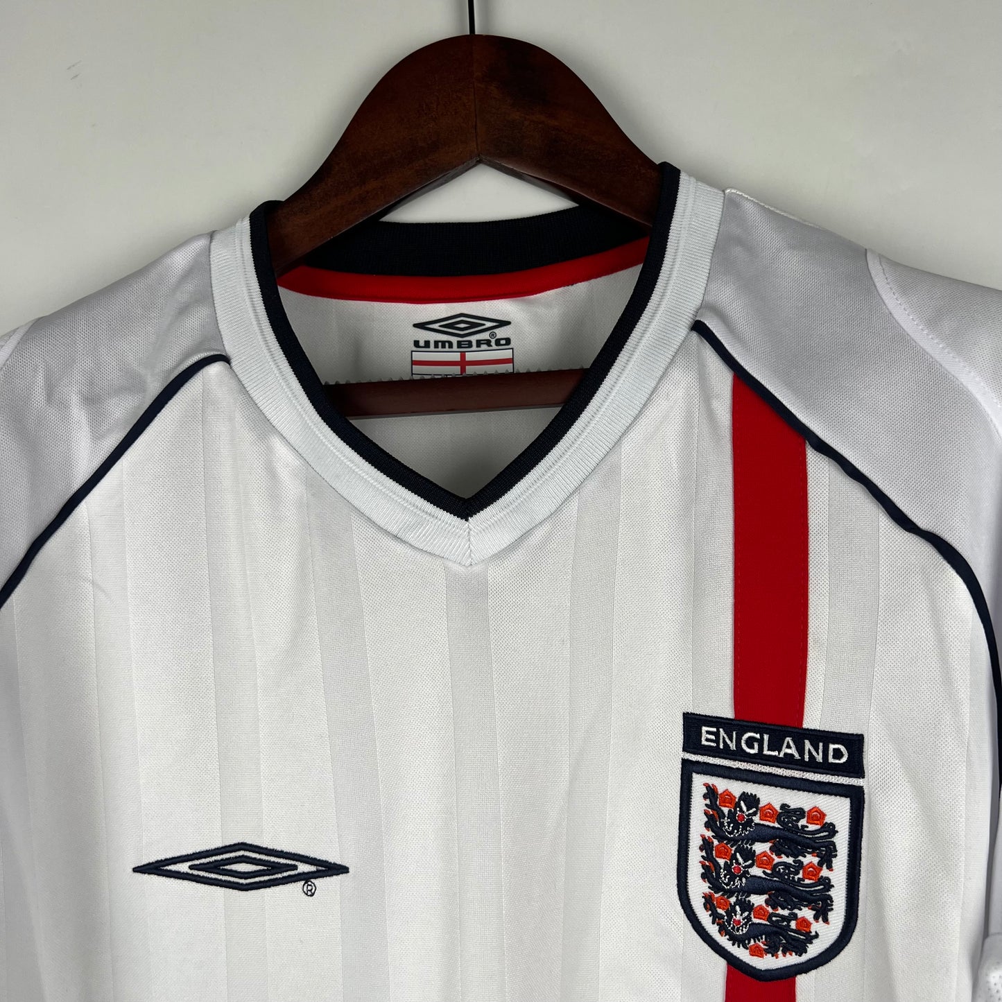 Camiseta Retro Inglaterra Mangas Largas 2002