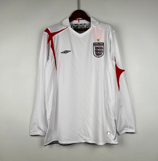 Camiseta Retro Inglaterra Mangas Largas 2006