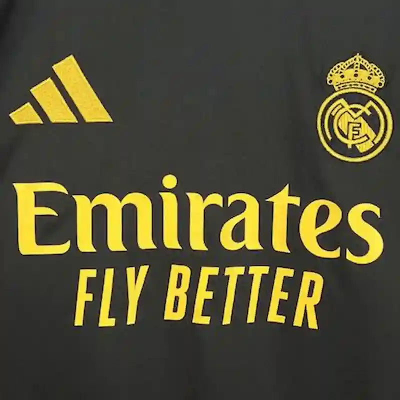 Camiseta Real Madrid Edición Especial Negro y Amarillo 2025-26