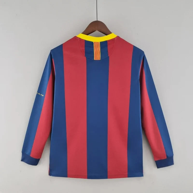 Camiseta Retro FC Barcelona Manga Larga 2010-11