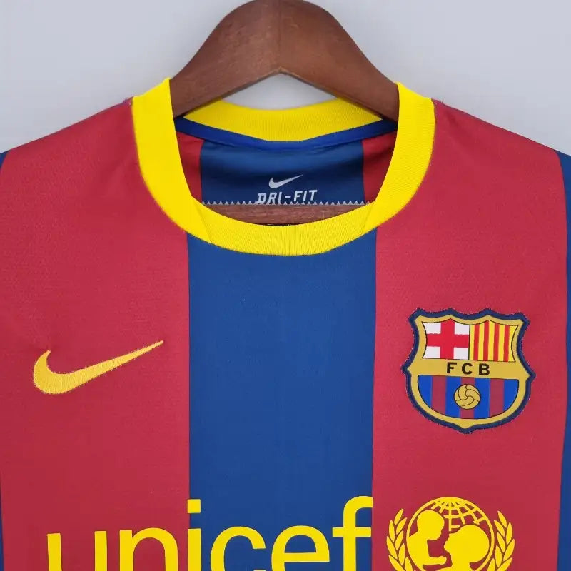Camiseta Retro FC Barcelona Manga Larga 2010-11