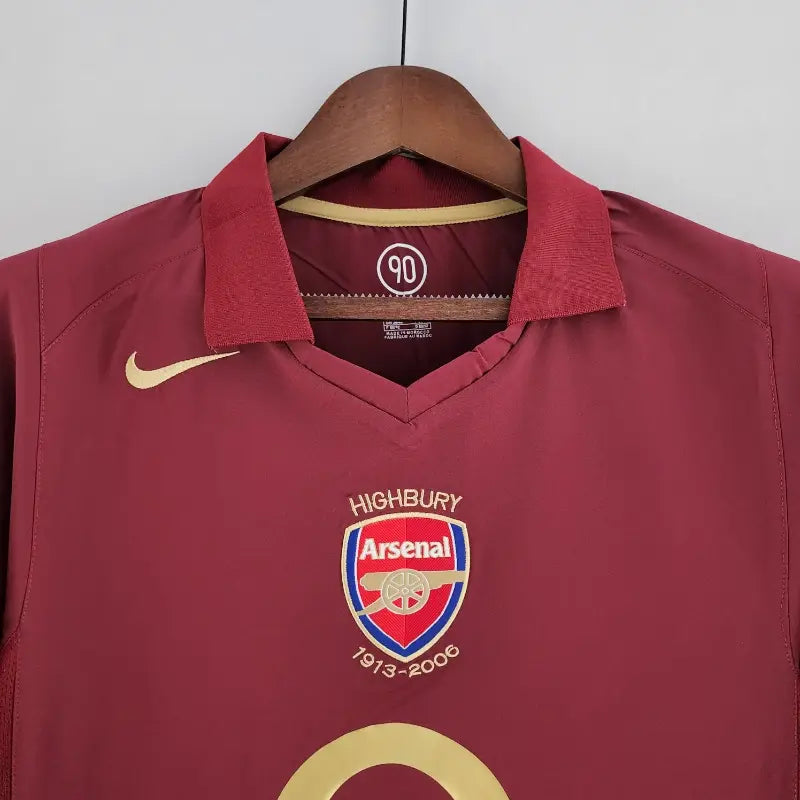 Camiseta Arsenal FC Visitante Manga Larga 2005-06 Retro