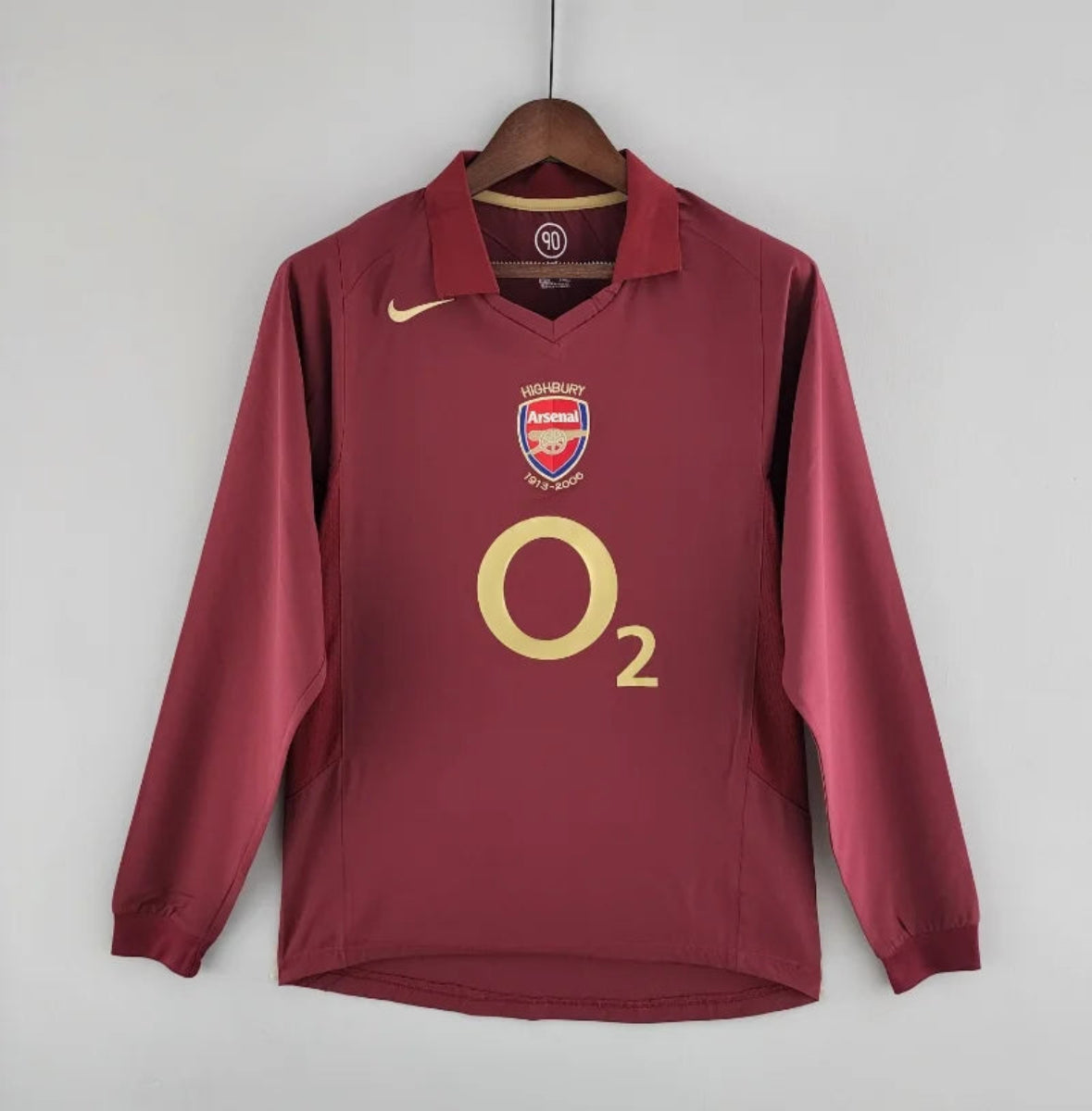Camiseta Arsenal FC Visitante Manga Larga 2005-06 Retro