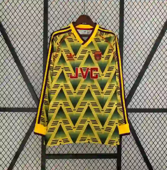 Camiseta Arsenal FC Visitante Manga Larga 1991-93 Retro