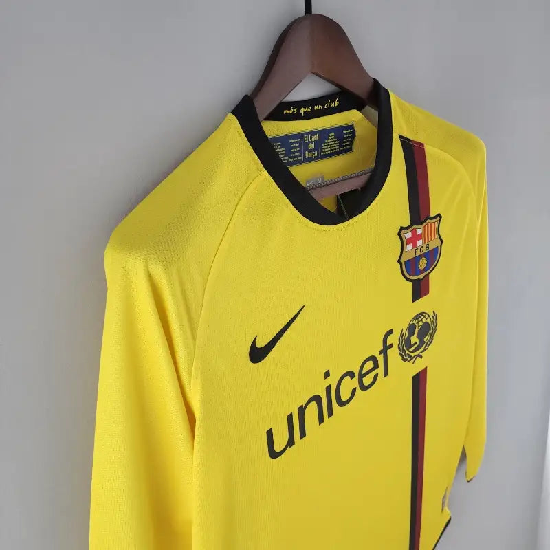 Camiseta Retro FC Barcelona Visitante Manga Larga 2008-09