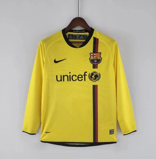 Camiseta Retro FC Barcelona Visitante Manga Larga 2008-09