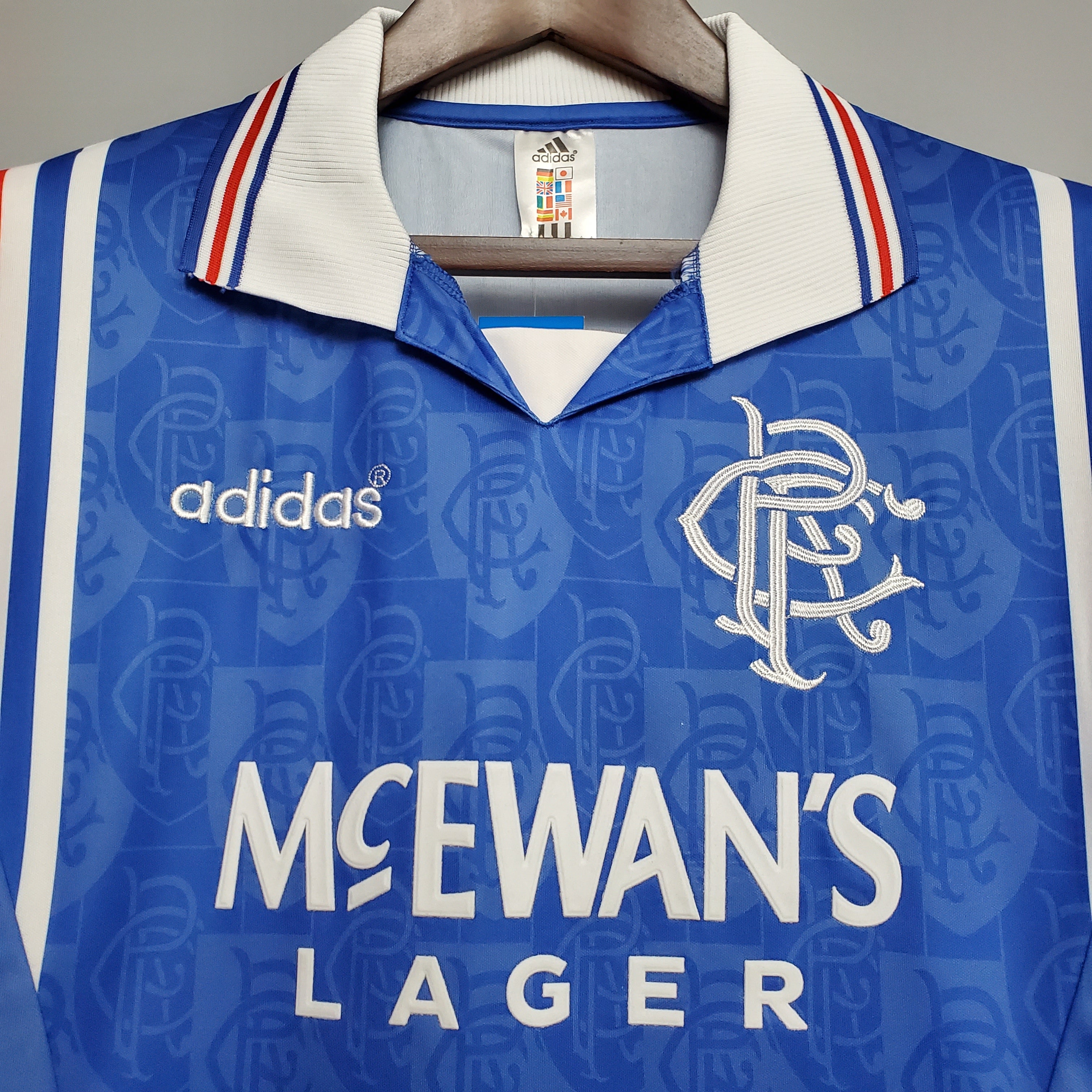 Retro Rangers FC 1996-97 Shirt | Blue Design with Tricolor Details