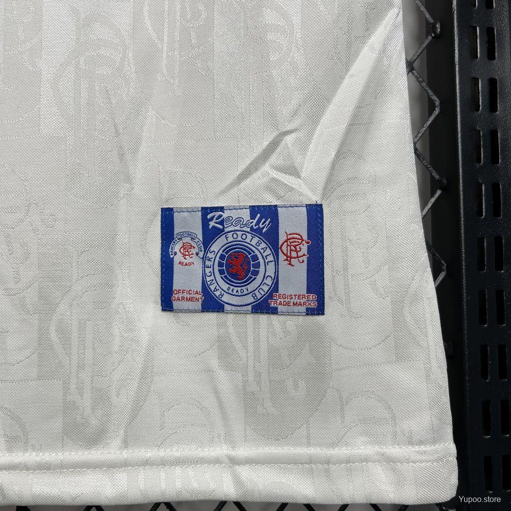 Retro Rangers FC Away Jersey 1996-97 | White and Red Design