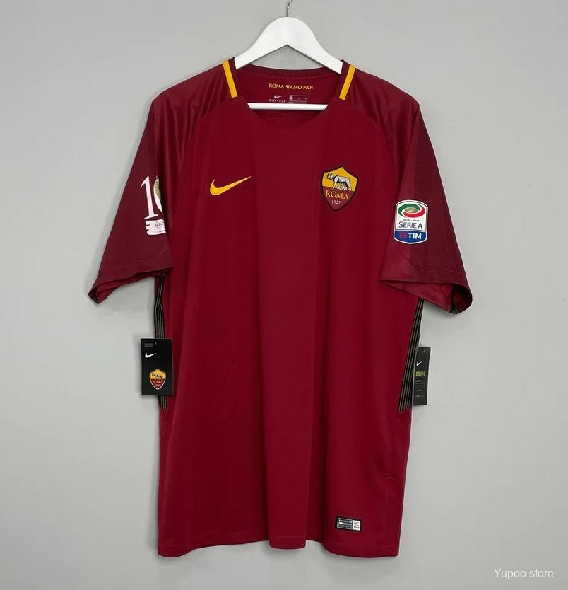Maillot rétro AS Rome hommage à Totti 2017-18