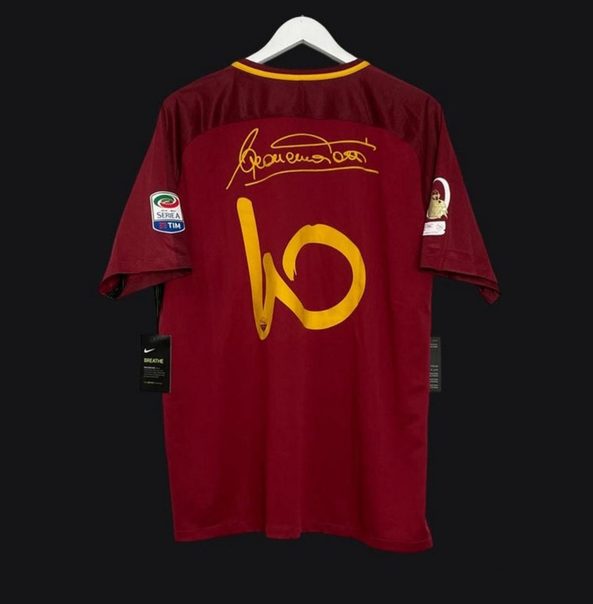 Maillot rétro AS Rome hommage à Totti 2017-18