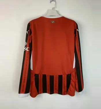 Camiseta Retro AC Milán Manga Larga 2024-25 - Fútbol Club Vintage