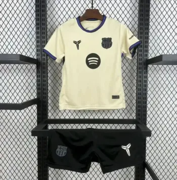 FC Barcelona Niños Visitante Beige Mamba Negra 2025-26 - Fútbol Club Vintage