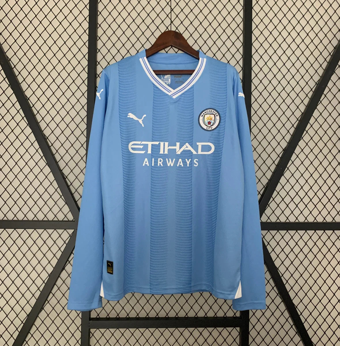 Camiseta Manchester City FC Mangas largas 2023-24 - Fútbol Club Vintage