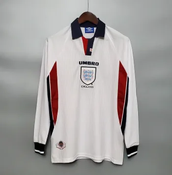 Retro Inglaterra Mangas Largas 1998 - Fútbol Club Vintage