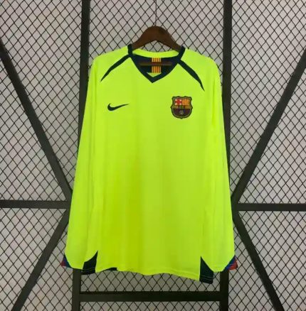 Camiseta Visitante de Manga Larga Retro FC Barcelona 2005-06 - Fútbol Club Vintage