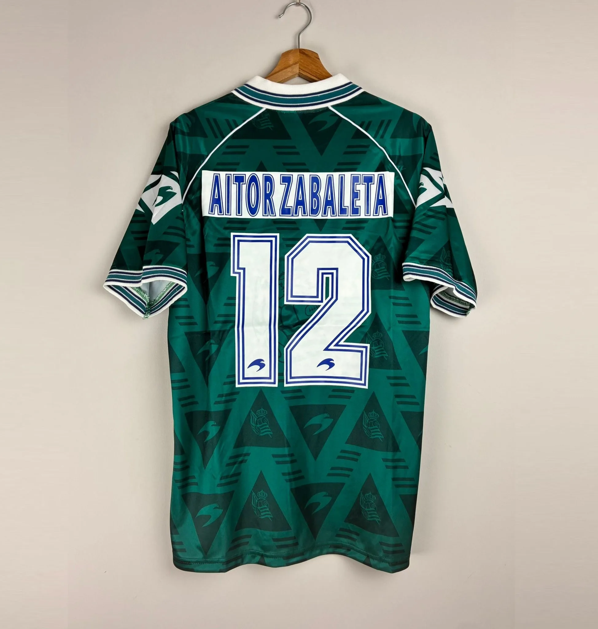 images Camiseta Retro Real Sociedad Visitante 1995-96 Aitor Zabaleta - Imagen 1