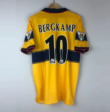 Camiseta Bergkamp Arsenal FC Visitante 1998-99 Retro - Fútbol Club Vintage