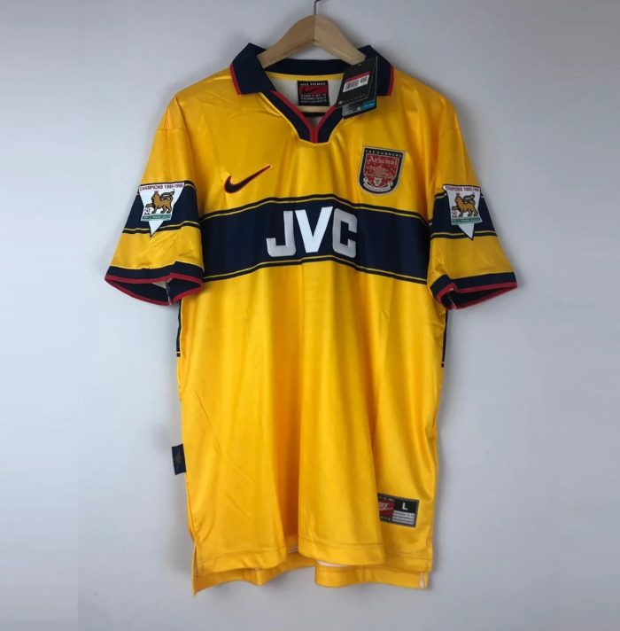 Camiseta Bergkamp Arsenal FC Visitante 1998-99 Retro - Fútbol Club Vintage