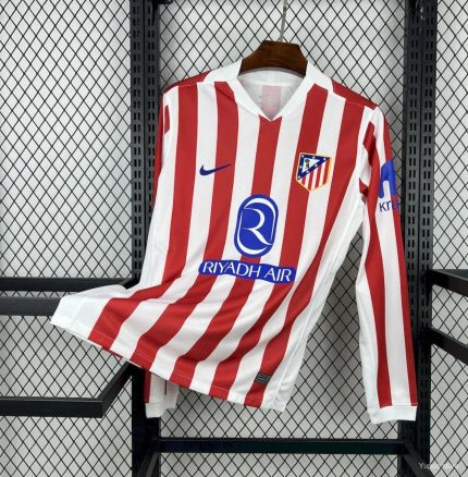Camiseta Club Atlético de Madrid Manga Larga 2025-26 - Fútbol Club Vintage