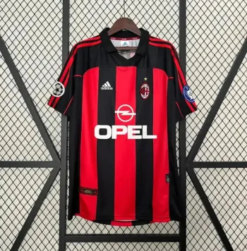 Camiseta Retro AC Milán Champions League 2000-01 - Fútbol Club Vintage