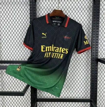 Camiseta Retro AC Milán Edición Especial Negro y Verde 2025-26 - Fútbol Club Vintage