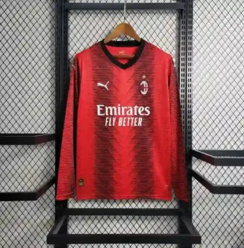 Camiseta Retro AC Milán Manga Larga 2023-24 - Fútbol Club Vintage
