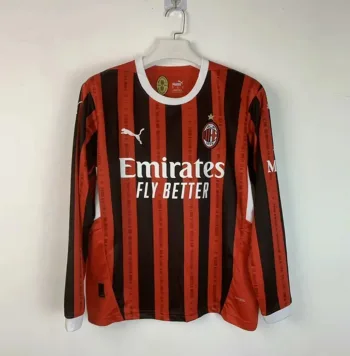 Camiseta Retro AC Milán Manga Larga 2024-25 - Fútbol Club Vintage