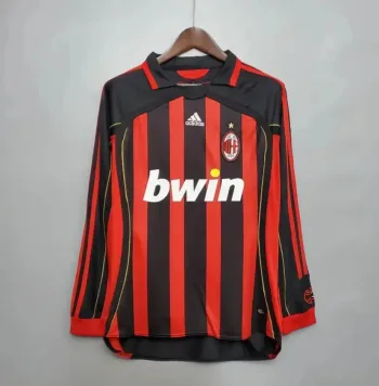 Camiseta Retro AC Milán Mangas Largas 2006-07 - Fútbol Club Vintage