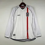 Camiseta Retro Inglaterra Mangas Largas 2002 - Fútbol Club Vintage