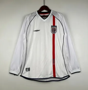 Camiseta Retro Inglaterra Mangas Largas 2002 - Fútbol Club Vintage