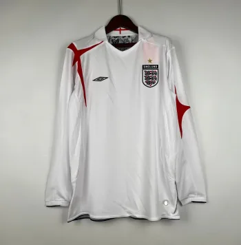 Camiseta Retro Inglaterra Mangas Largas 2006 - Fútbol Club Vintage