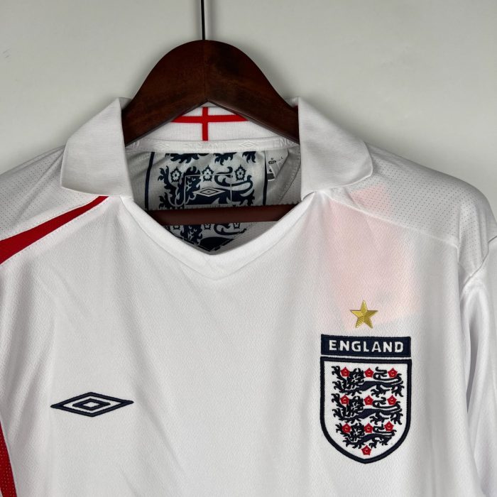 Camiseta Retro Inglaterra Mangas Largas 2006 - Fútbol Club Vintage