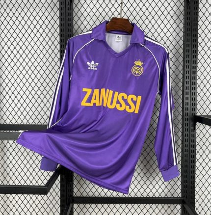 Camiseta Retro Real Madrid Manfa Larga Visitante 1984 - Fútbol Club Vintage