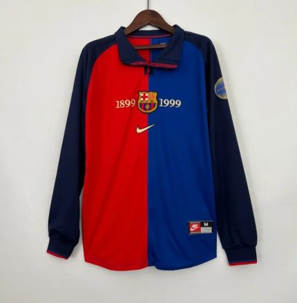 Camiseta Retro de Manga Larga FC Barcelona 1999-00 - Fútbol Club Vintage