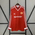 Camiseta Retro Manchester United Manga Larga 1986-88 - Fútbol Club Vintage