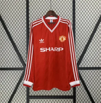 Camiseta Retro Manchester United Manga Larga 1986-88 - Fútbol Club Vintage