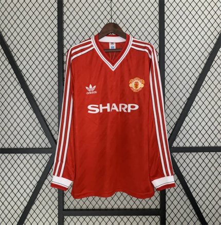 Camiseta Retro Manchester United Manga Larga 1986-88 - Fútbol Club Vintage