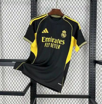 Camiseta Real Madrid Edición Especial Negro y Amarillo 2025-26 - Fútbol Club Vintage